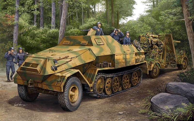 German Armored Sd Kfz 25110 Ausfc Guerra German Soldier Other Hd Wallpaper Peakpx 