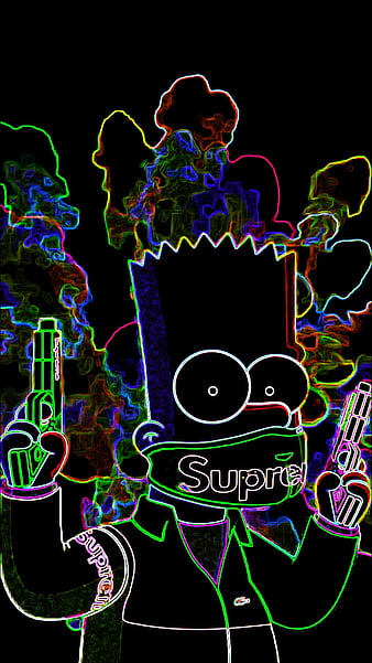 Bart simpson supreme, simpsons, surprme, HD phone wallpaper