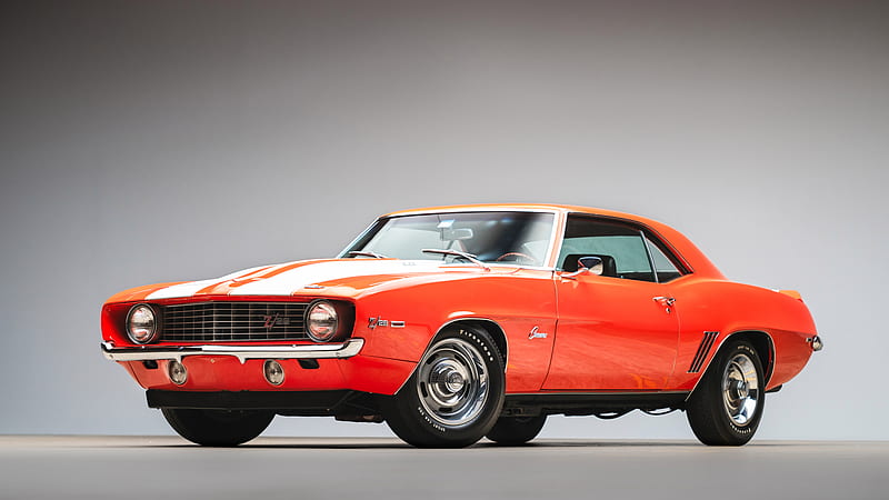 Chevrolet, Chevrolet Camaro Z28, Muscle Car, Hardtop, Old Car, Orange Car, Car, HD wallpaper