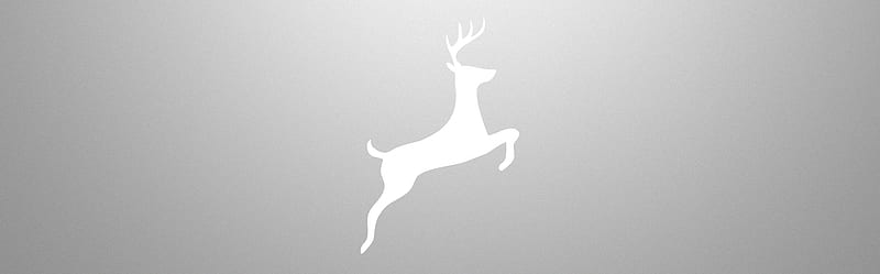 Simple Deer Art Gray Ultra, Aero, White, Gray, gris, Minimalist, Running, Deer, Minimal, HD wallpaper