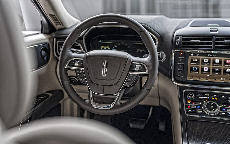 Lincoln MKZ, 2020, interior, front panel, inside view, new MKZ interior, american cars, Lincoln, HD wallpaper