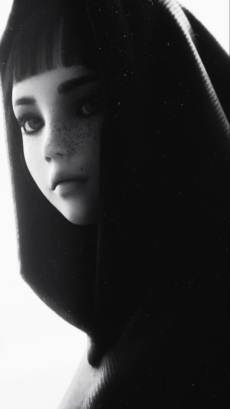 Siyah Melek, angel, black, black and white, cool, ghost, HD phone wallpaper