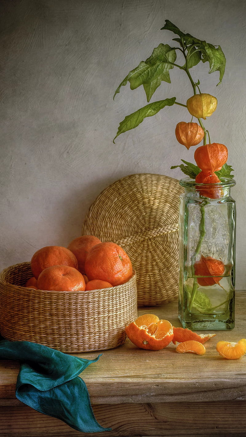 Clementines, clementine, decoration, food, fruit, HD phone wallpaper
