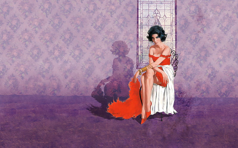 Female Model No.2 by McGinnis, robert mcginnis, classic, vintage, HD wallpaper