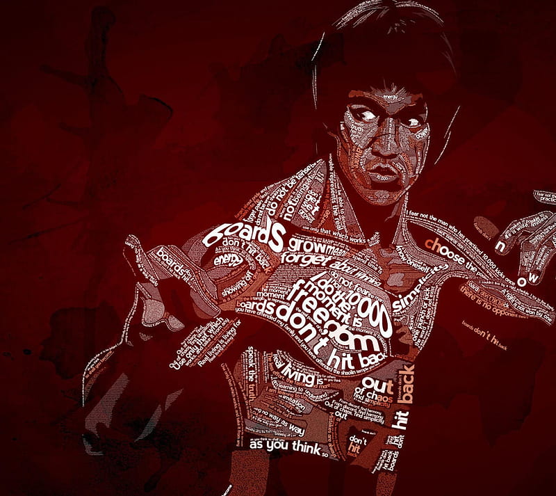 Bruce Lee, cool, dom, inspiration, martial arts, red, sayings, words, HD  wallpaper | Peakpx