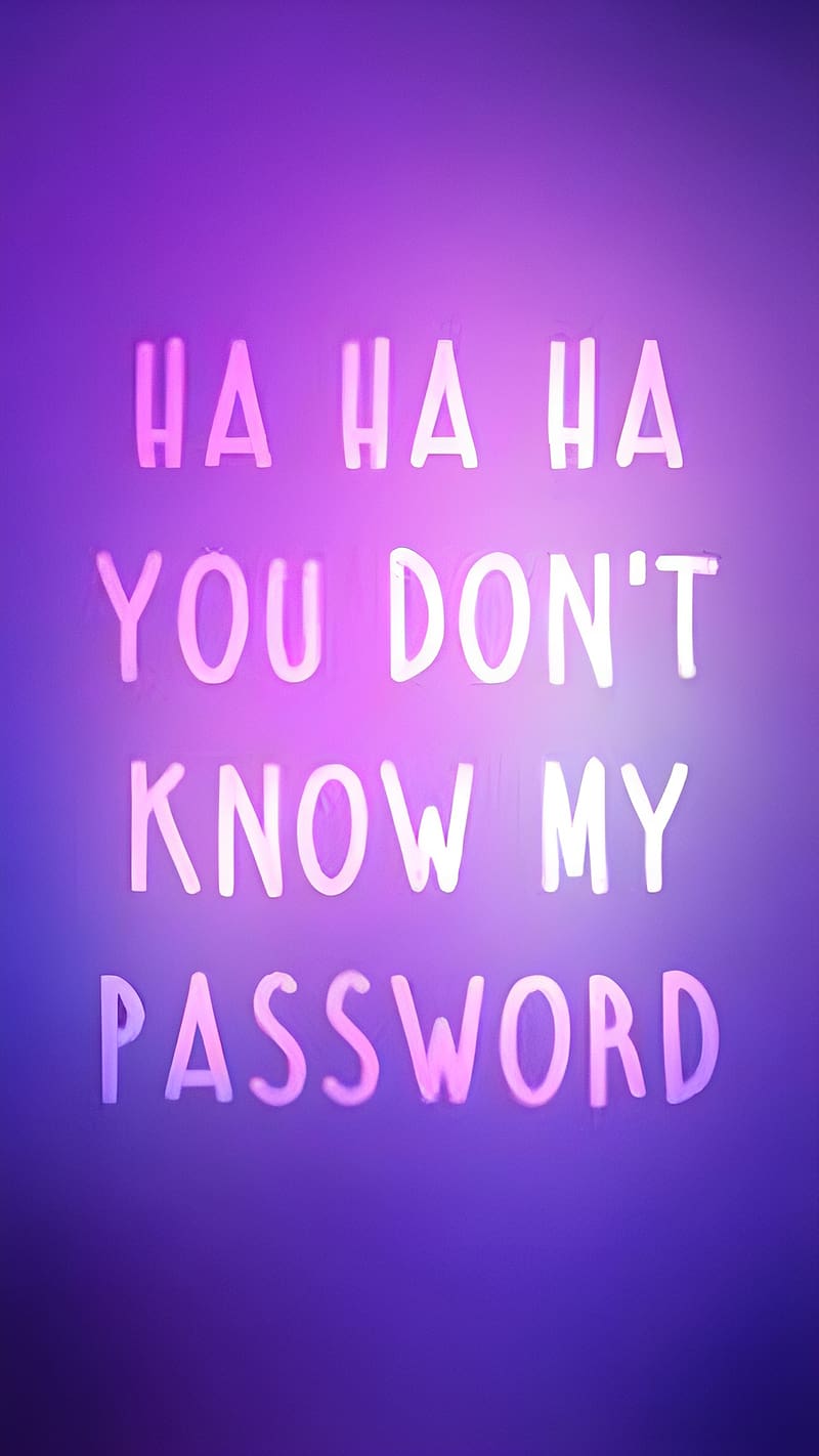 Haha You Don't Know My Password, Purple Background, HD phone wallpaper
