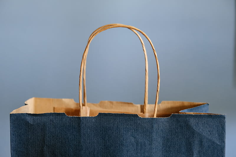 blue and brown tote bag, HD wallpaper