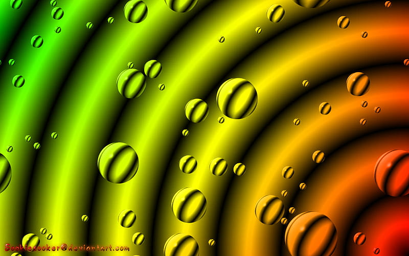 Rasta Dew Drop Wall by Sookie by sookiesooker.jpg, colors, dewdrops, abstract, HD wallpaper