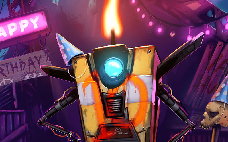 Claptrap poster, Borderlands 3, 2019 games, robot, shooter, HD wallpaper