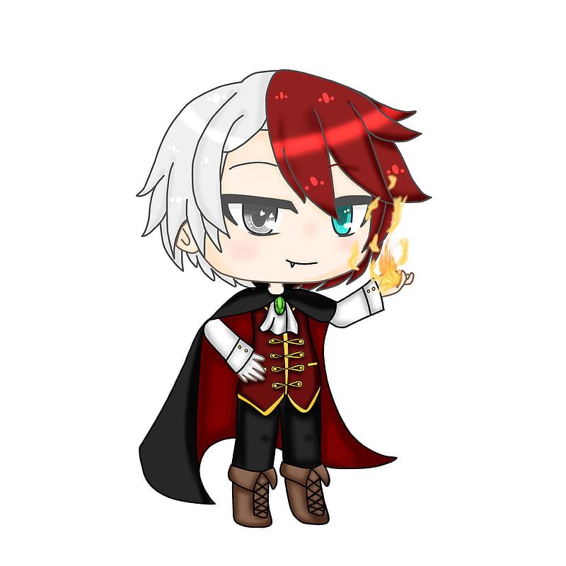 gach Leader He Has A Vampire Bite And A Scar - Boca Realista Gacha Life, HD  Png Download , Transparent Png Image - PNGitem