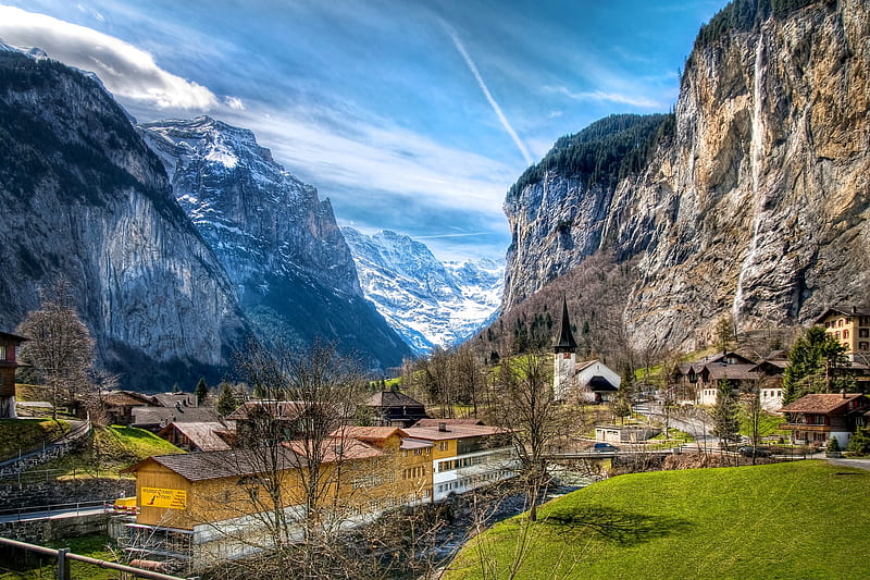 Lauterbrunnen Valley, windows, HD wallpaper