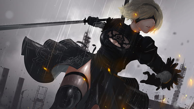 NieR:Automata Anime 2B and 9s 4K Wallpaper iPhone HD Phone #2520i