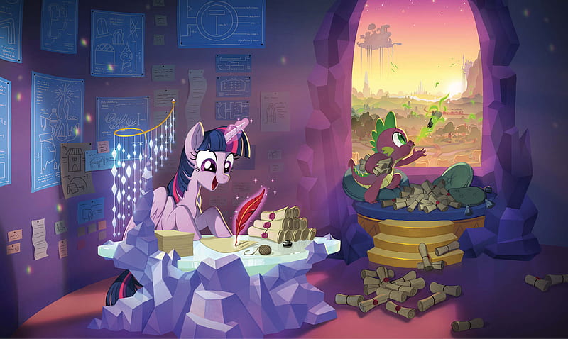 My Little Pony, My Little Pony: The Movie, Twilight Sparkle , Spike (My Little Pony), HD wallpaper