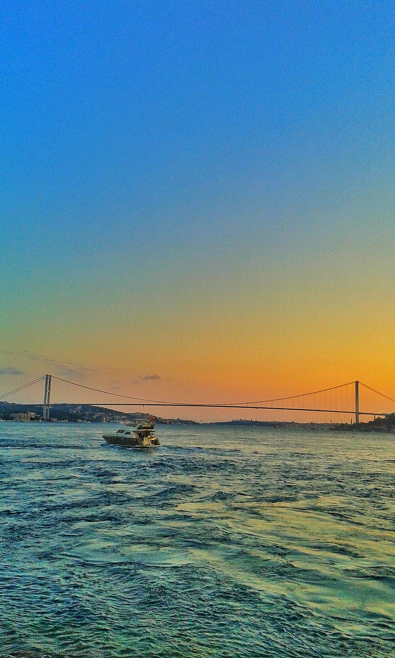 istanbul, bridge, sea, throat, HD phone wallpaper