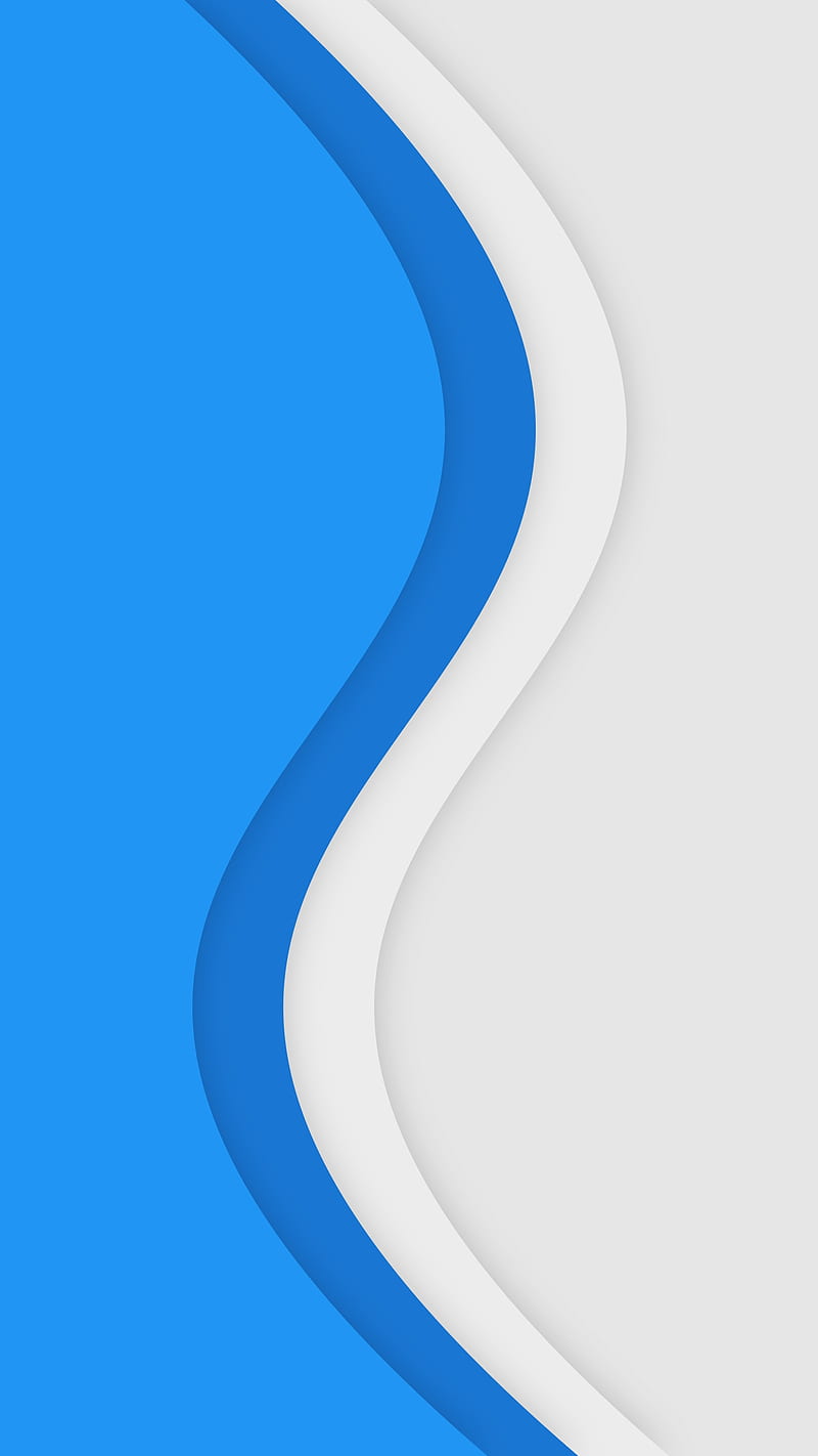 Pixel 2, android, background, blue, curved, desenho, google, material white, HD phone wallpaper