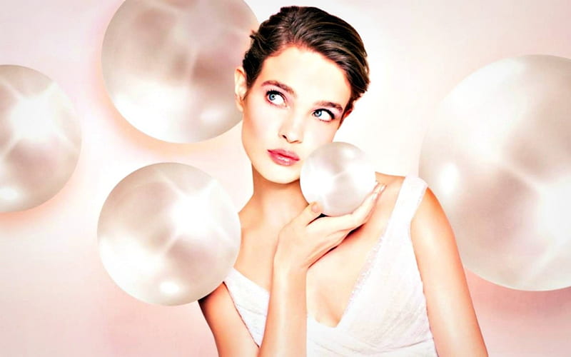 Natalia Vodianova, girl, model, beauty, woman, pink, HD wallpaper