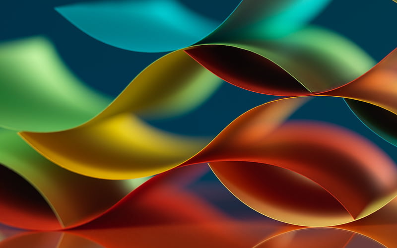 colored 3d wave, abstract waves, colorful 3d background, HD wallpaper