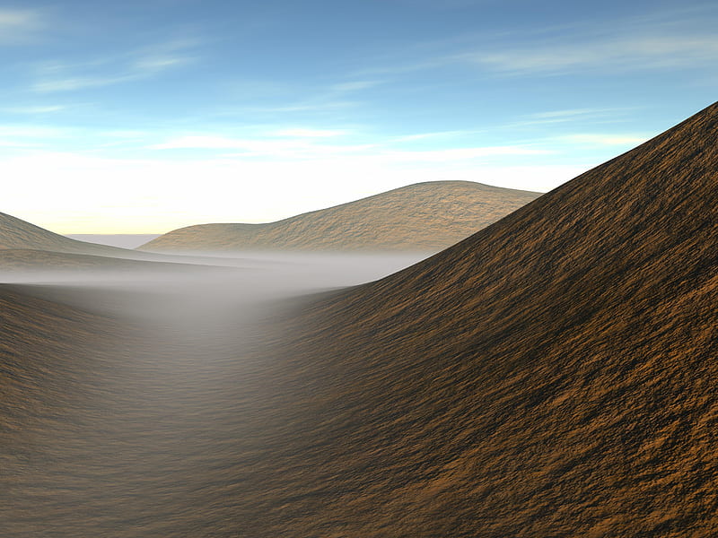 Dunes Fog Landscape , dunes, fog, landscape, nature, HD wallpaper