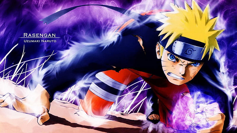 Rasengan Uzumaki Naruto Purple Background Naruto, HD wallpaper