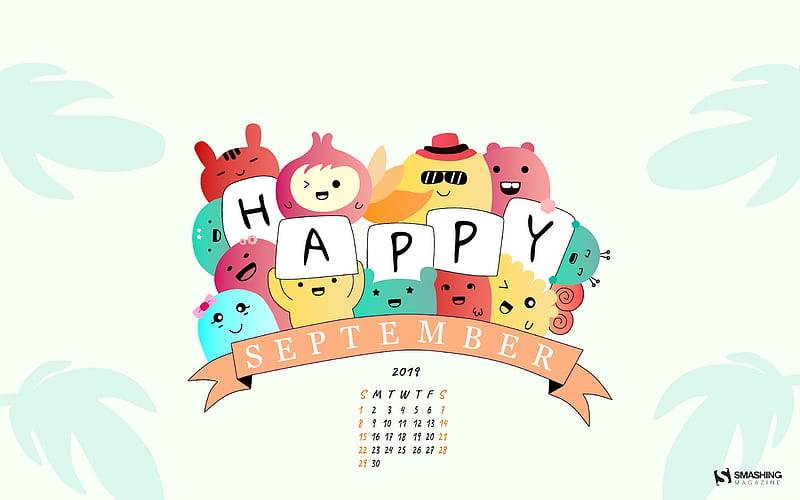 Happy Cheerful September 2019 Calendars, HD wallpaper