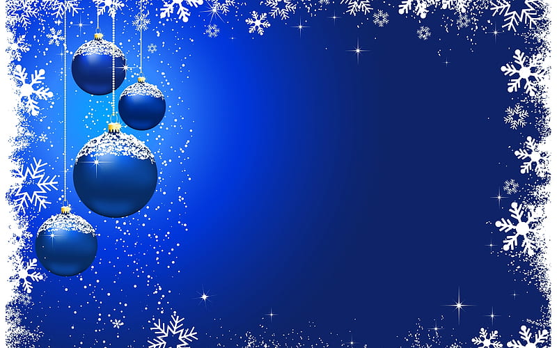 Happy New Year!, card, blue, ball, craciun, christmas, new year, white, HD  wallpaper | Peakpx