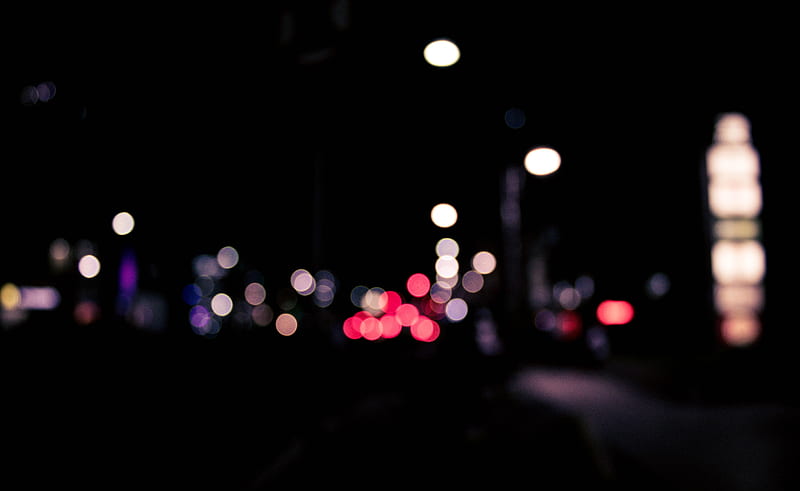 BLUR, abstract, black, city, colours, cool pink, plus, HD wallpaper