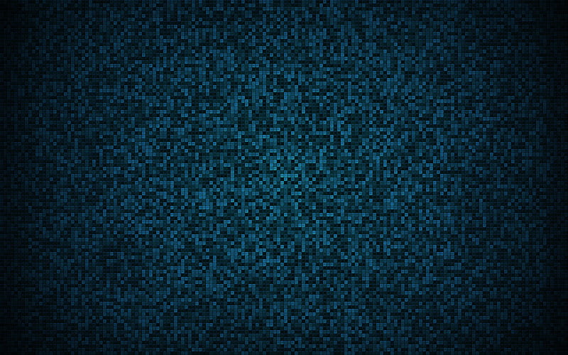 blue pixel texture, blue squares texture, pixel background, blue small tile texture, creative blue background, blue abstract background, HD wallpaper