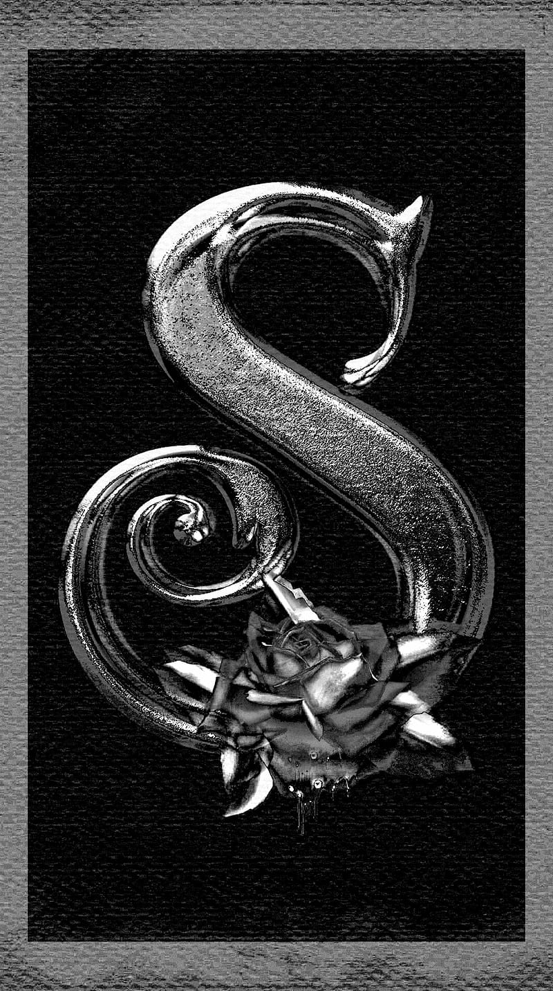 The letter S, alphabet, new, recent, rose, shiny, silver, HD phone wallpaper