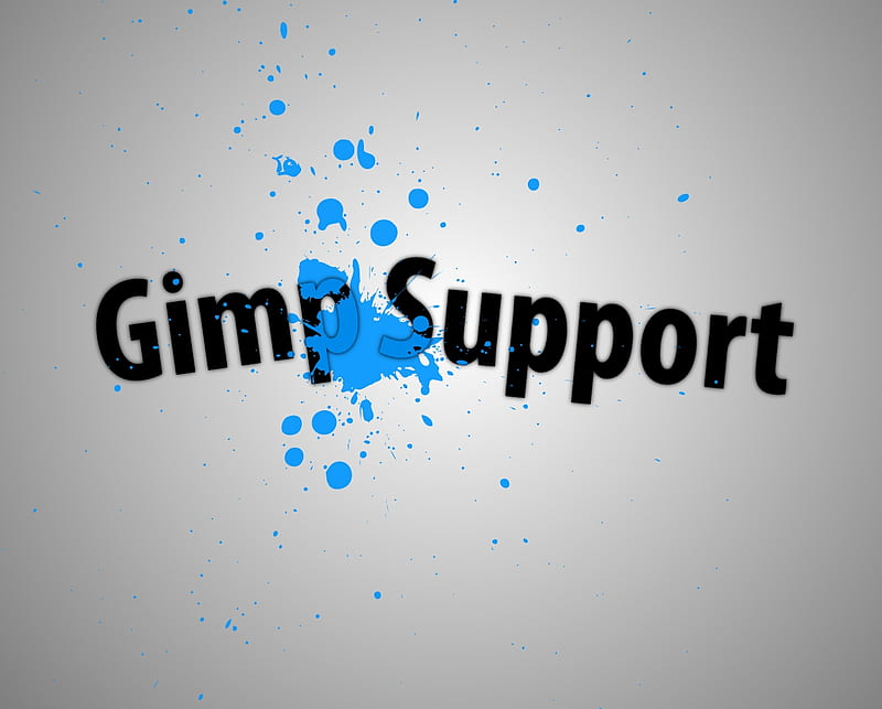 GimpSupport, support, abstract, blue, gimp, HD wallpaper