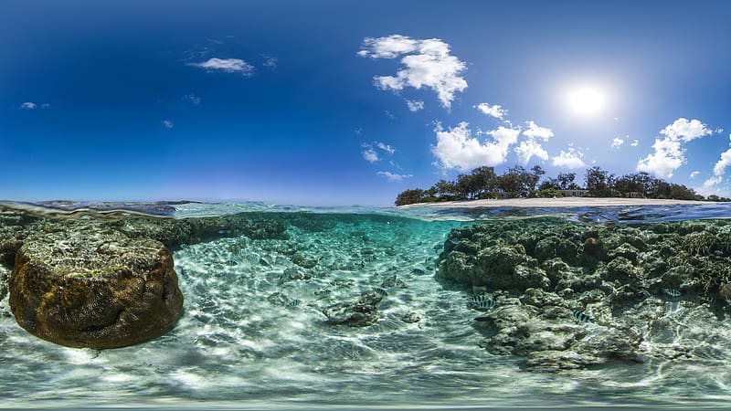 Ocean, , Island, Underwater, Australia, Great Barrier Reef, HD wallpaper