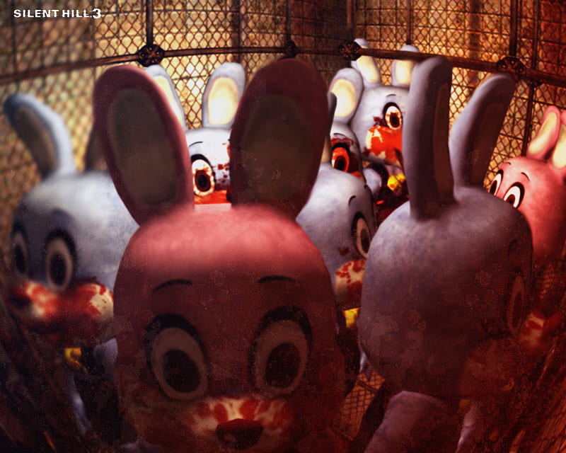 Bunny Parade, rabbit, silent hill, video game, horror, robbie, HD wallpaper