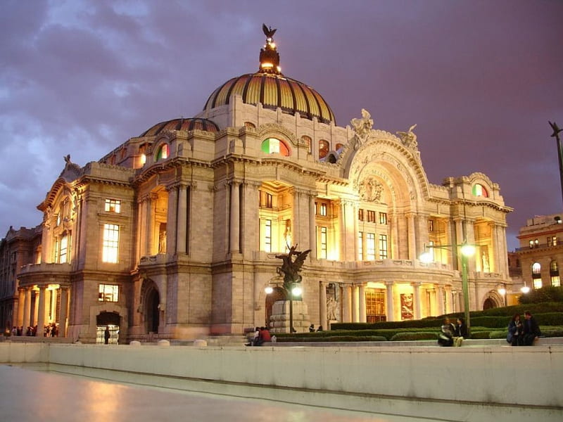 Beautiful Architecture of Mexico, architecture, Mexico, buildings, lights, HD wallpaper