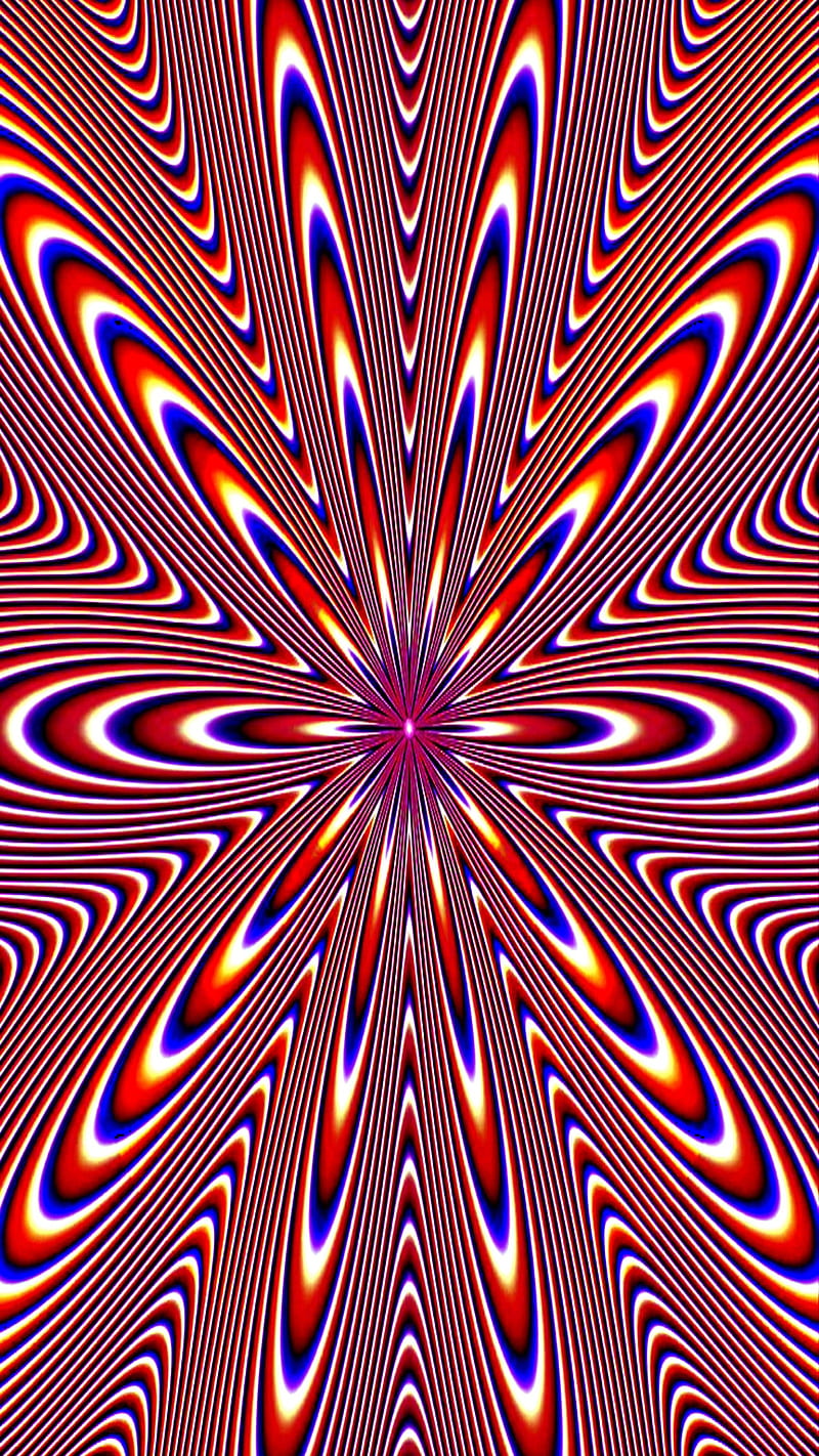 Hypnotic Star 3D, 3D, Abstract, Abstractional, Color, Hypnotic, Hypnotize, Lines, Other, Patterns, Retro, HD phone wallpaper