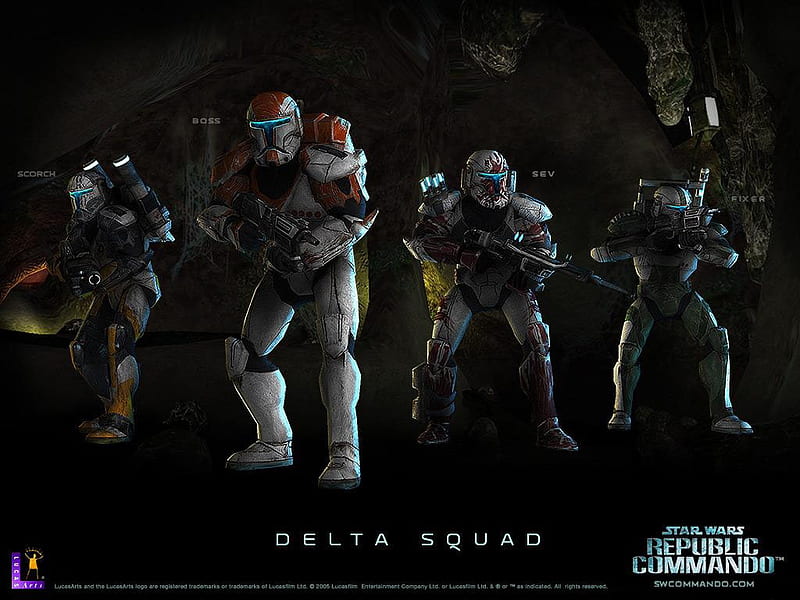Republic Commando:Delta Squad, delta, boss, commando, republic, fixer,  scorch, HD wallpaper | Peakpx