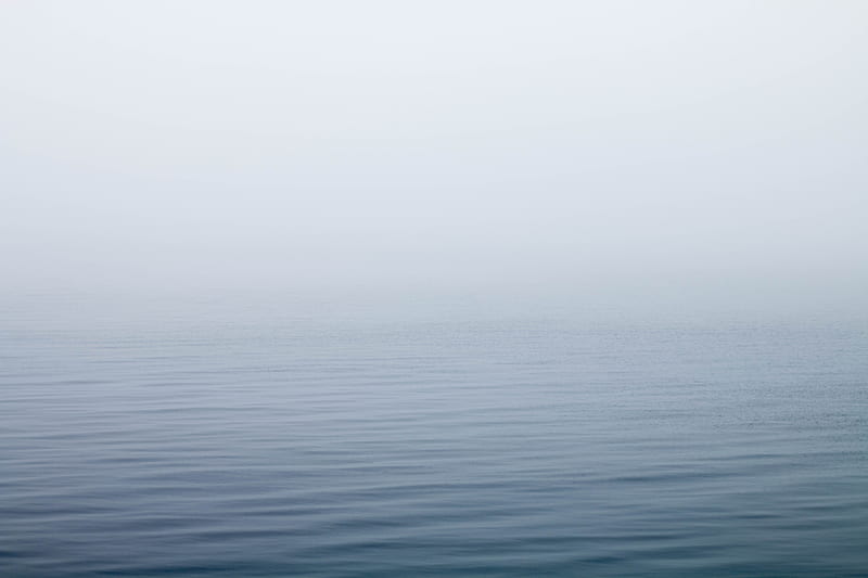 Ocean Under Fog, ocean, fog, nature, HD wallpaper