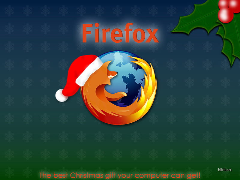 Mozilla Firefox Christmas, firefox, technology, christmas, HD wallpaper