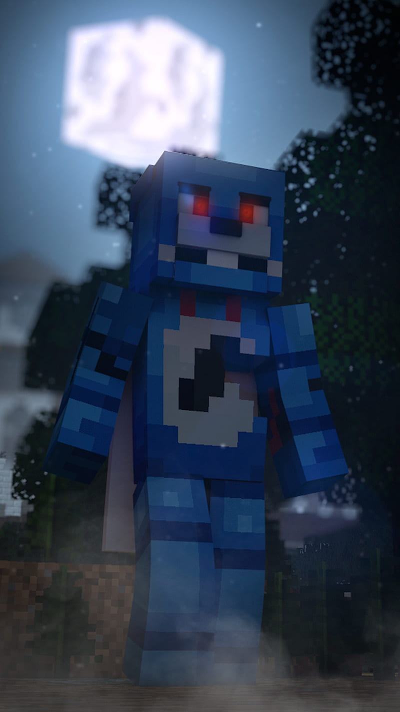 Fnaf Minecraft, blue, creepy, dark, game, games, new, night, theme, HD  phone wallpaper | Peakpx