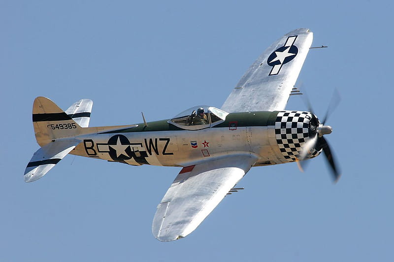 Republic P-47 Thunderbolt, world war two, fighter plane, us air force, united states air force, p 47, HD wallpaper