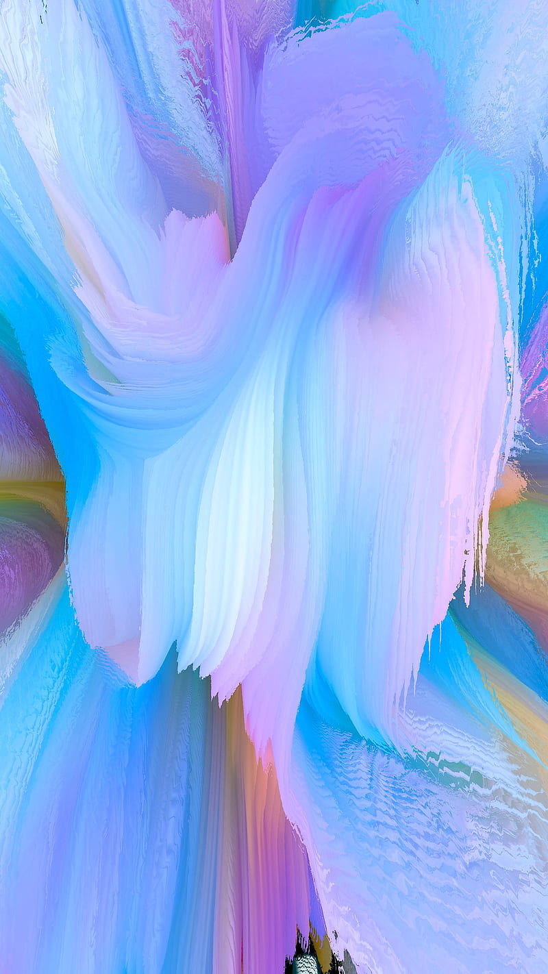 Watercolor Waterfall”, ColetteLrsn, abstract, blue, cool, layers, pink,  pretty, HD phone wallpaper | Peakpx