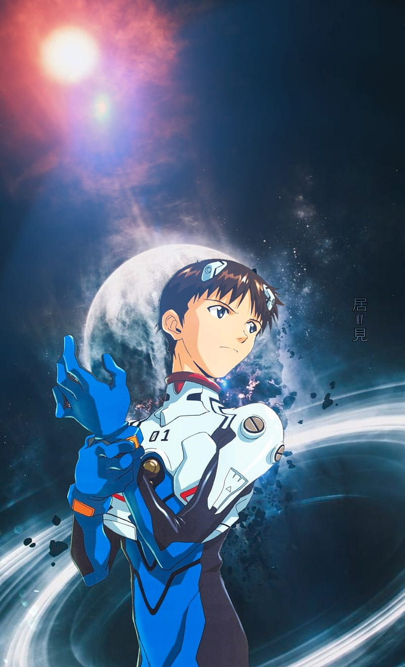 720P free download | NG evangelion, meka, shinji, space, HD phone ...