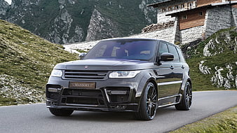 mansory, sport, jeep, range rover, 2016, black, tuning, HD wallpaper