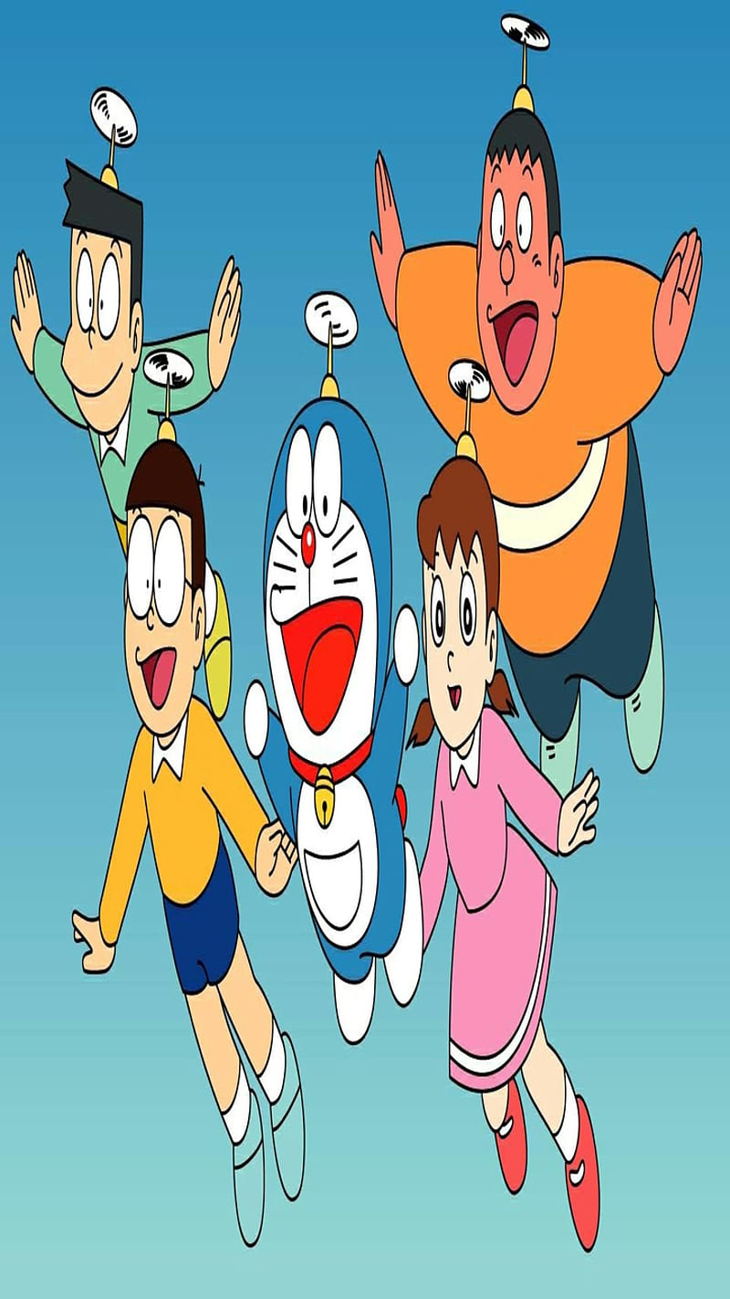 Nobita, doreamon, gian, shizuka, suneo, HD phone wallpaper | Peakpx