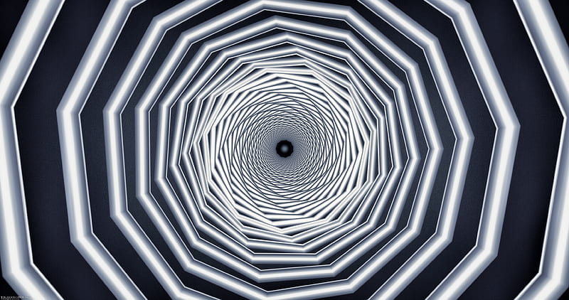 spiral, swirling, perspective, geometry, fractal, HD wallpaper