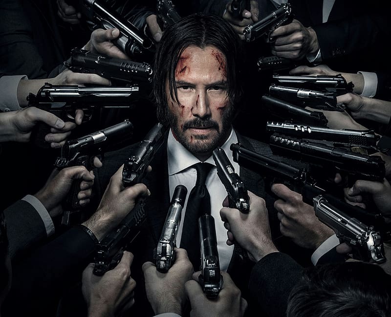 Keanu Reeves, Gun, Movie, Pistol, John Wick, John Wick: Chapter 2, HD wallpaper