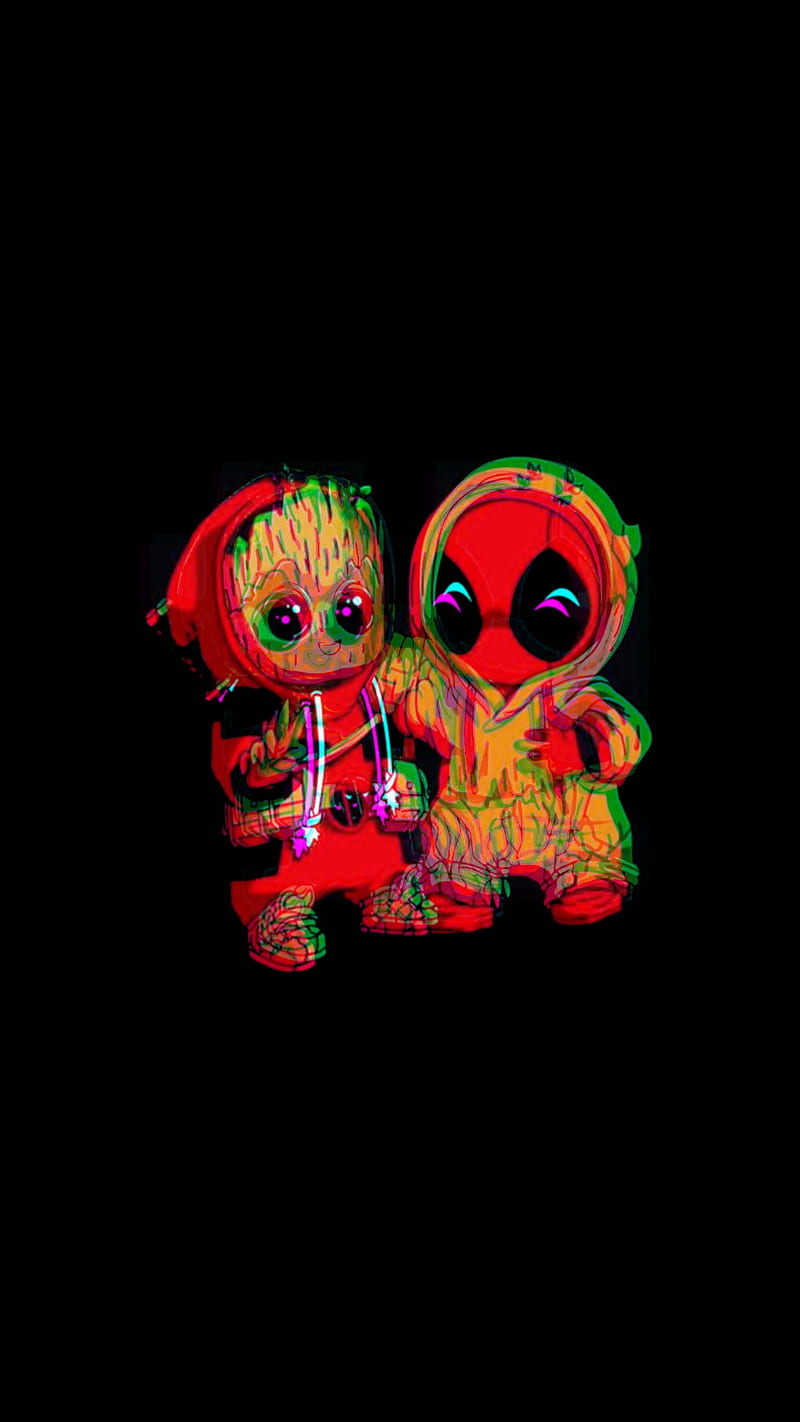 Deadpool and groot, grooy, HD phone wallpaper