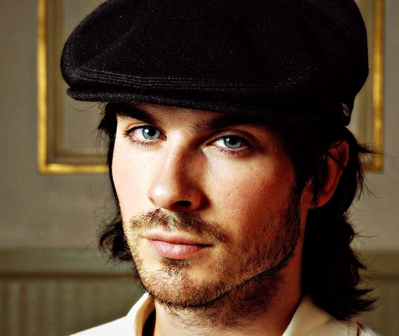 Ian Somerhalder Vampire Diaries Man Hat Tv Series Handsome Face Blue Eyes Hd Wallpaper 5387