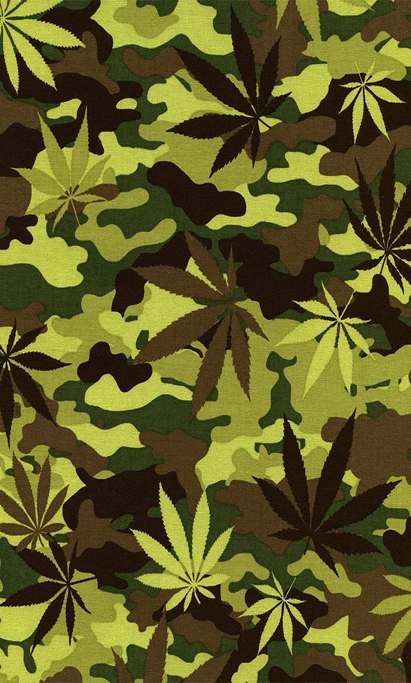 cannabis camo, leaves, HD phone wallpaper