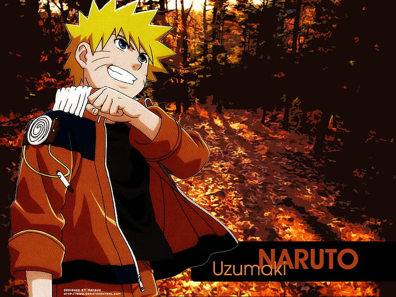 Naruto, A Greatly improved Ninja, forest, leaves, naruto, uzumaki, HD wallpaper