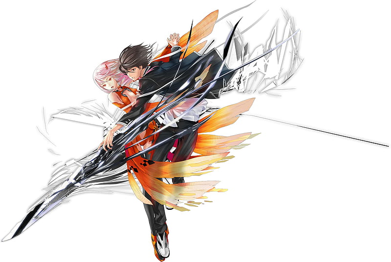 Guilty Crown Red Dancing Boy Flame Girl Anime Weapon White Hd Wallpaper Peakpx