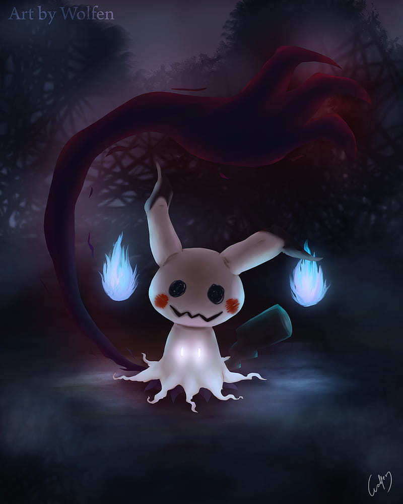 Mimikyu, cute, ghost, pet, pokemon, undead, HD phone wallpaper